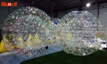 use a large and inflatable zorb ball